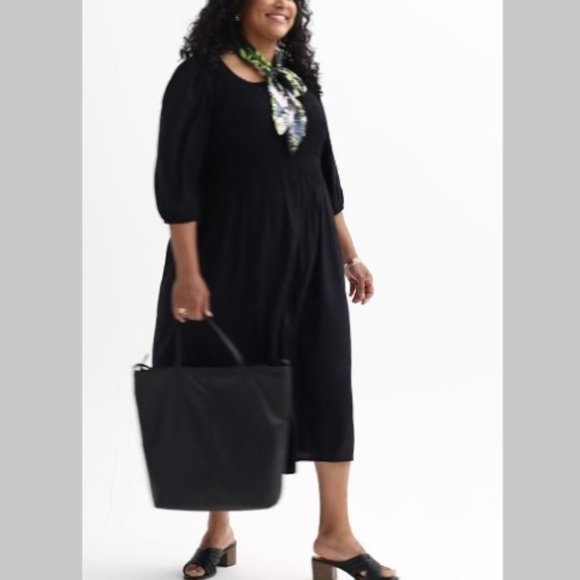 Croft & Barrow Smocked Midi Dress 2X - Picture 2 of 13